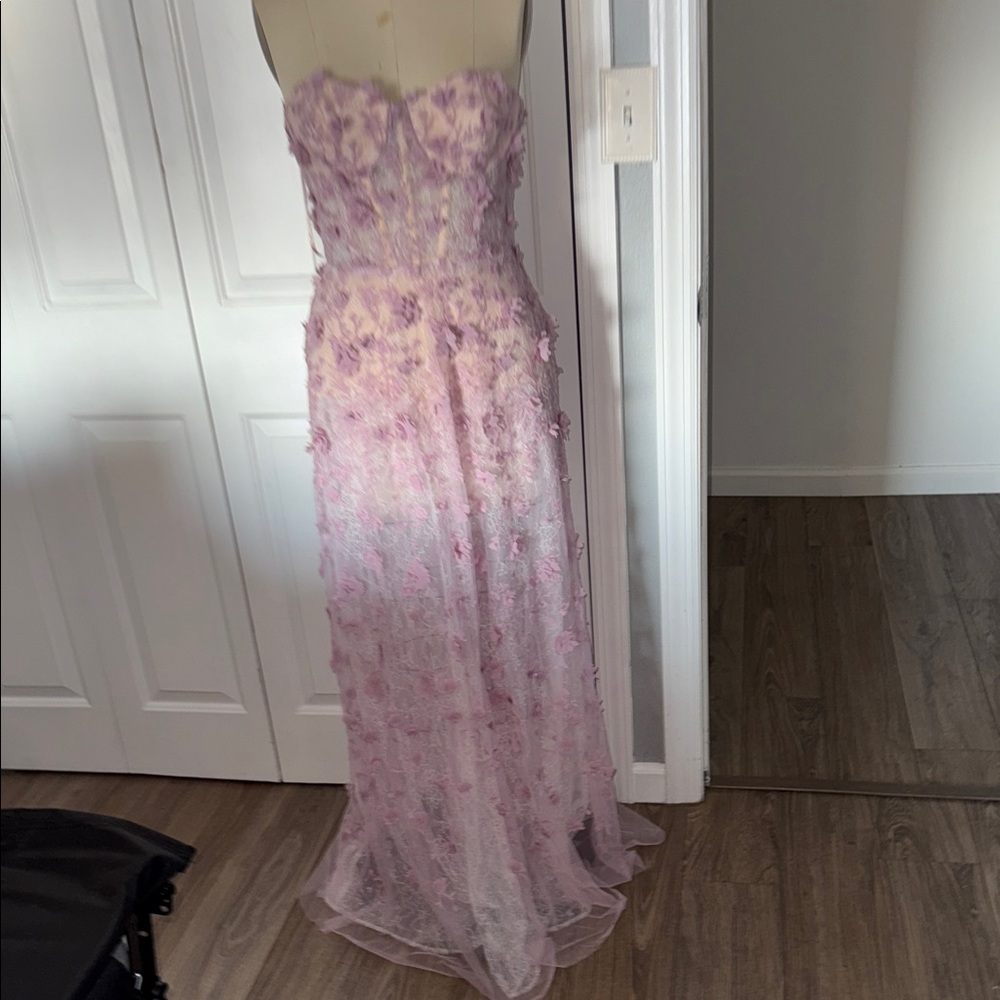 BCBG Elegant Pink Strapless Gown